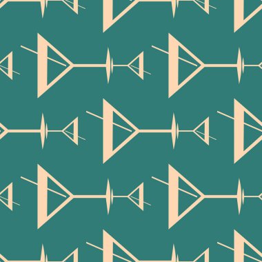 Tropik kokteyller desen, renkli kesintisiz vektör çizim