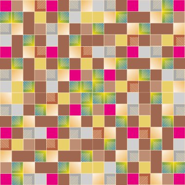 renkli grafik küpleri ve kareler duvar kağıdı, sorunsuz tasarlamak vektör çizim 