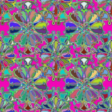 Soyut kaleydoskop renkli Dikişsiz desen arka planı için. 