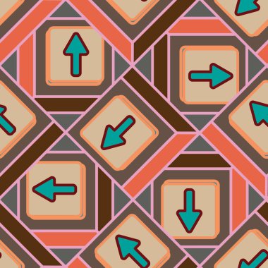 Kot düğmeleri Dikişsiz desen vektör çizim ile 