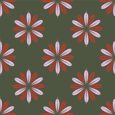 Renkli kesintisiz kaydırma-tasarım arka plan ile çiçek desenli.