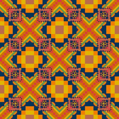 Geometrik etnik desen sorunsuz tasarım arka plan veya duvar kağıdı için