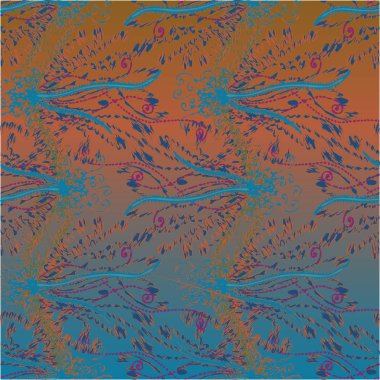 soyut çiçek deseni, vektör illüstrasyonu