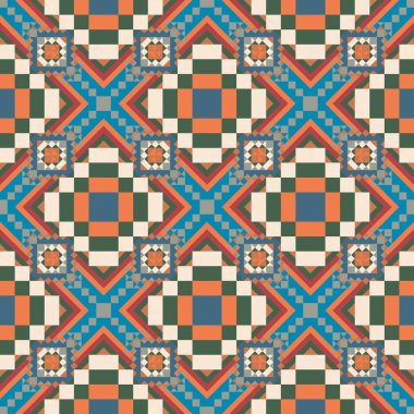 Geometrik etnik desen sorunsuz tasarım arka plan veya duvar kağıdı için