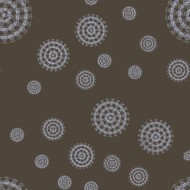 Sorunsuz soyut mandala desen. Basit şekiller oluşan süsleme. 