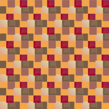 renkli grafik küpleri ve kareler duvar kağıdı, sorunsuz tasarlamak vektör çizim 