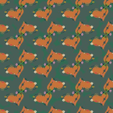 Soyut kalp doodle arka plan için seamless modeli