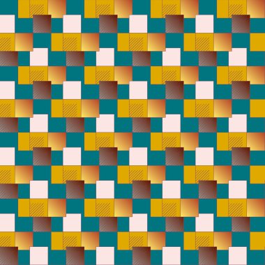 küpleri ve kareler arka plan vektör çizim