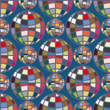 Renkli mozaik küre ile Seamless Modeli