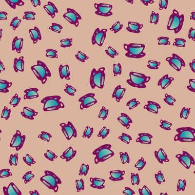 Kahve ya da çay Dikişsiz desen bardak.