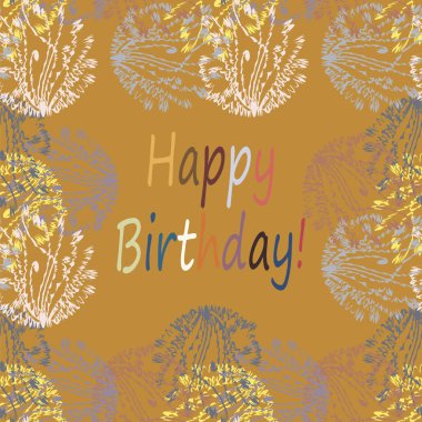 Çiçek desenli harflerle kutlu olsun çok renkli el çekilmiş