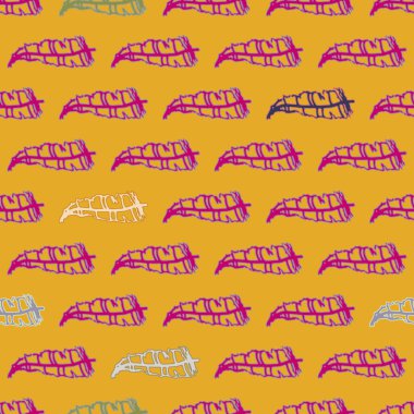 Memphis tarzı zemin ağaç yaprakları 