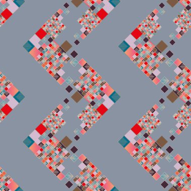 renkli grafik küpleri ve kareler duvar kağıdı, sorunsuz tasarlamak vektör çizim 