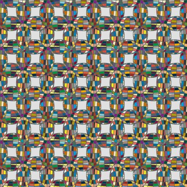 Soyut kaleydoskop desen renkli mozaik küre ile