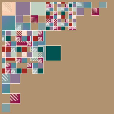 renkli grafik küpleri ve kareler duvar kağıdı, sorunsuz tasarlamak vektör çizim 
