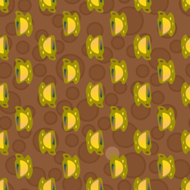 Bardak kahve veya çay arka plan seamless modeli üzerinde noktalı.