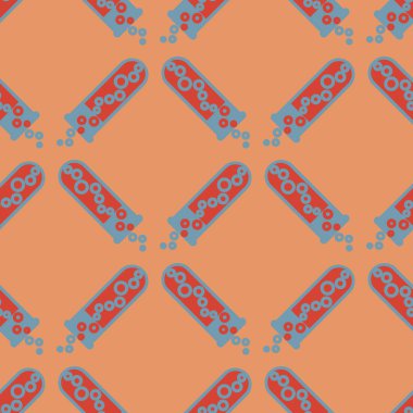 Kimya test tüpleri parlak arka plan üzerinde. Seamless modeli.