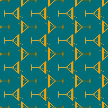 Tropik kokteyller desen, renkli kesintisiz vektör çizim