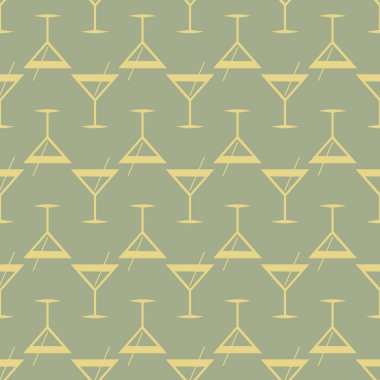 Tropik kokteyller desen, renkli kesintisiz vektör çizim