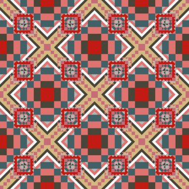 Geometrik etnik desen sorunsuz tasarım arka plan veya duvar kağıdı için