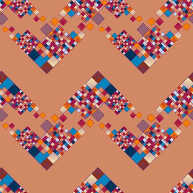 renkli grafik küpleri ve kareler duvar kağıdı, sorunsuz tasarlamak vektör çizim 