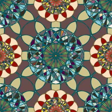  soyut çiçek geometrik Dikişsiz desen arka planı için