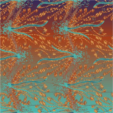 soyut çiçek deseni, vektör illüstrasyonu