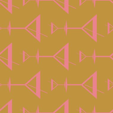 Tropik kokteyller desen, renkli kesintisiz vektör çizim