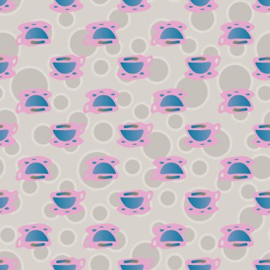 Bardak kahve veya çay arka plan seamless modeli üzerinde noktalı.