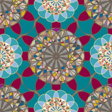  soyut çiçek geometrik Dikişsiz desen arka planı için