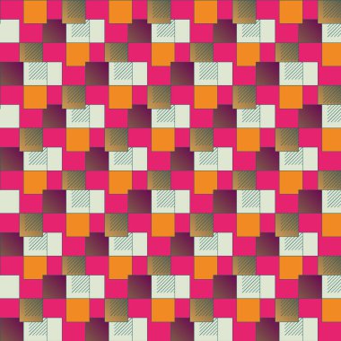 küpleri ve kareler arka plan vektör çizim