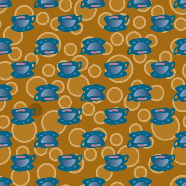 Bardak kahve veya çay arka plan seamless modeli üzerinde noktalı.