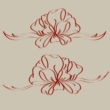 Yay ve şerit vektör karikatür çizimi