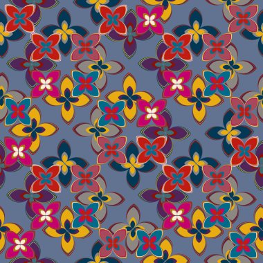  soyut çiçek geometrik Dikişsiz desen arka planı için