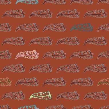 Memphis tarzı zemin ağaç yaprakları 