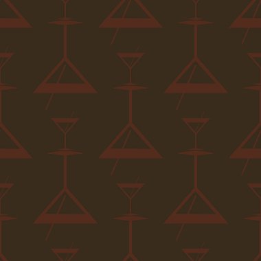 Tropik kokteyller desen, renkli kesintisiz vektör çizim