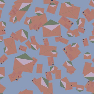 Zarflar seamless modeli, vektör çizim 