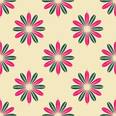 Renkli kesintisiz kaydırma-tasarım arka plan ile çiçek desenli.