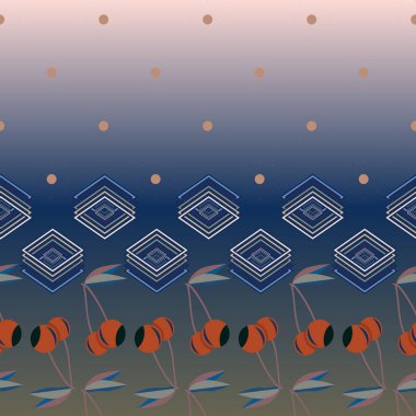 Şirin kiraz seamless modeli. Vektör çizim.