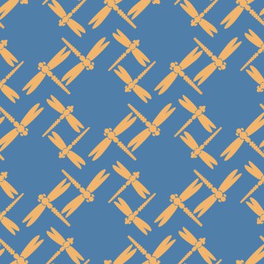 Yusufçuk seamless modeli. Vektör çizimler.