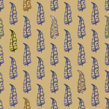 Memphis tarzı zemin ağaç yaprakları 