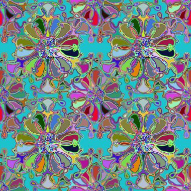 Soyut kaleydoskop renkli Dikişsiz desen arka planı için. 