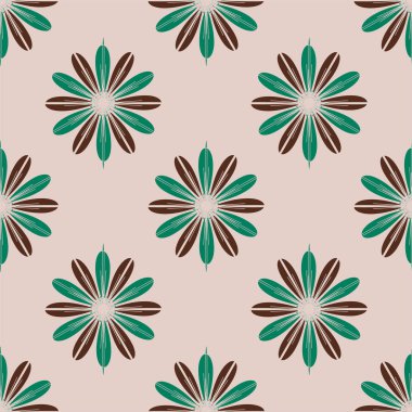 Renkli kesintisiz kaydırma-tasarım arka plan ile çiçek desenli.