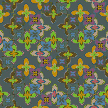  soyut çiçek geometrik Dikişsiz desen arka planı için