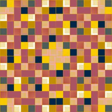 küpleri ve kareler duvar kağıdı, sorunsuz tasarlamak vektör çizim 