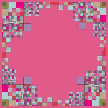 küpleri ve kareler duvar kağıdı, sorunsuz tasarlamak vektör çizim 