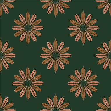 Renkli kesintisiz kaydırma-tasarım arka plan ile çiçek desenli.