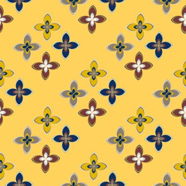  soyut çiçek geometrik Dikişsiz desen arka planı için