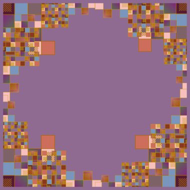 küpleri ve kareler duvar kağıdı, sorunsuz tasarlamak vektör çizim 