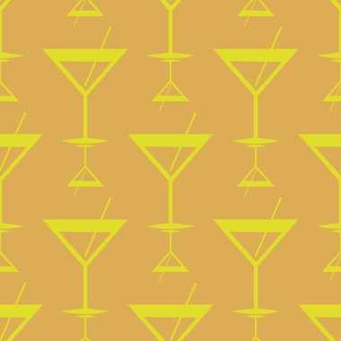 Tropik kokteyller desen, renkli kesintisiz vektör çizim